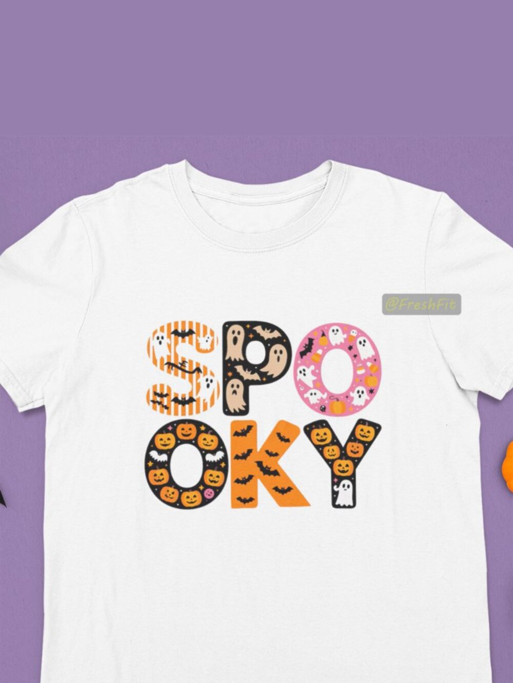 🆕Spooky White T-Shirt Graphic Tee
